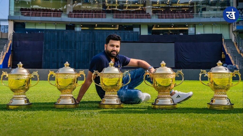 Rohit Sharma with 5 IPL trophies