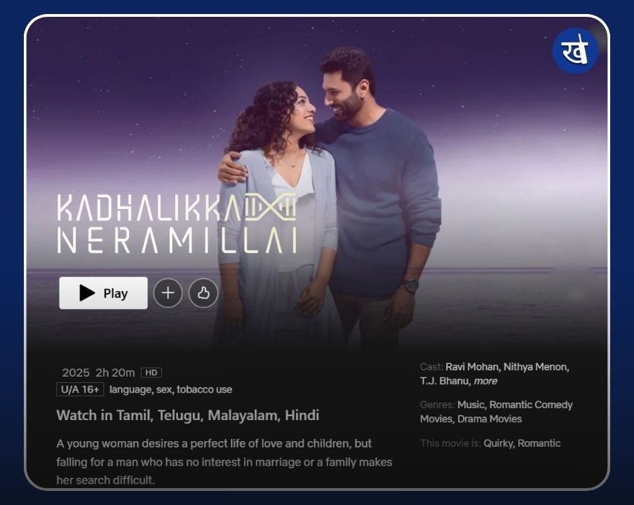 Kadhalikka Neramillai Netflix